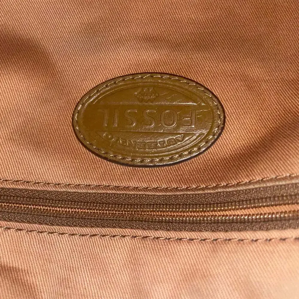 FOSSIL Purse Brown Leather Cow Hide Shoulder Bag